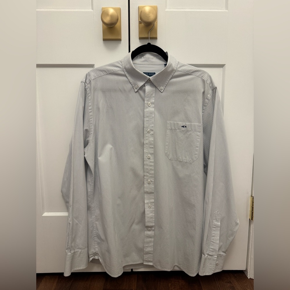 Fish Hippie Grey White Button-Down Shirt